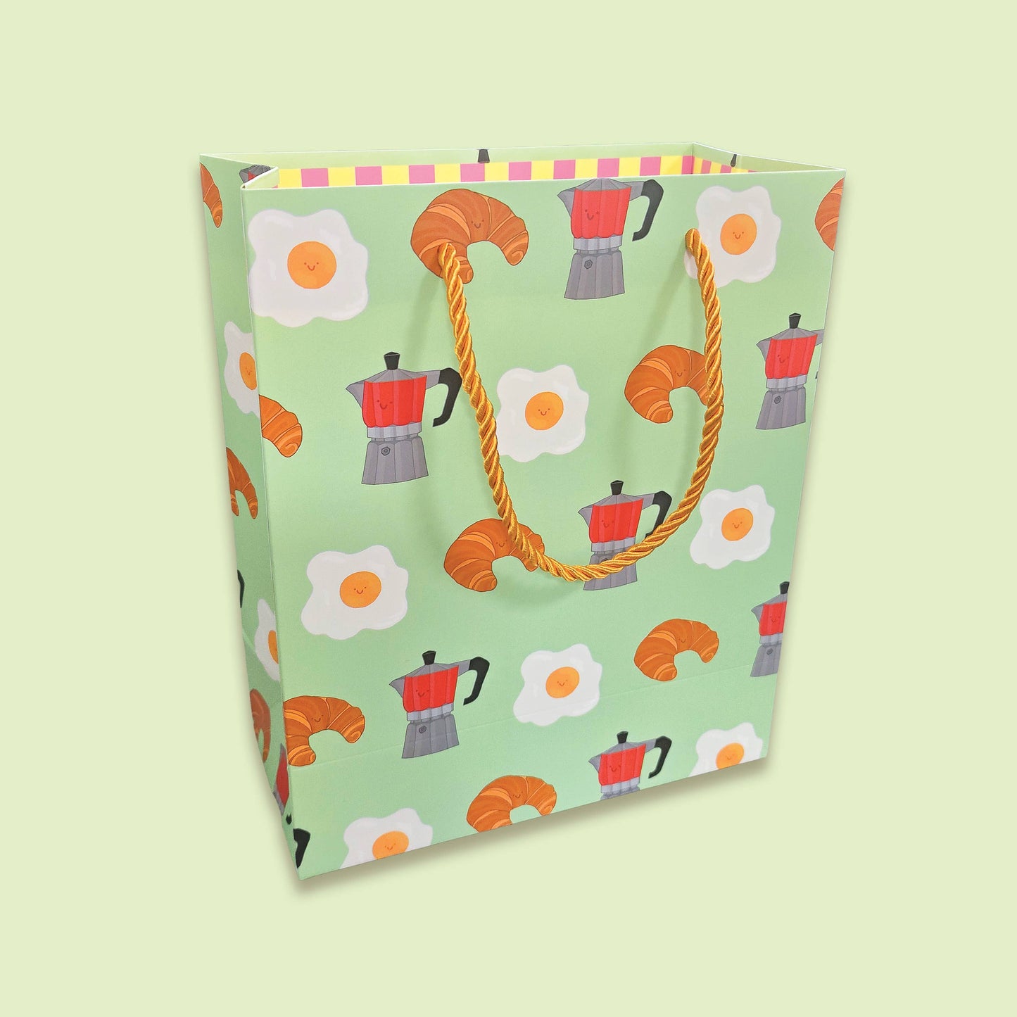 Coffee, Eggs and Croissants Medium Gift Bag