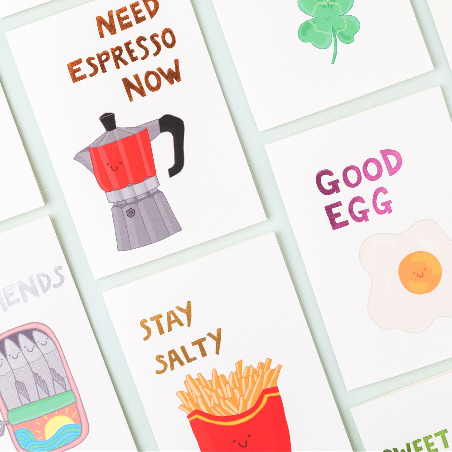 Collection of greeting cards from You've Got Pen On Your Face