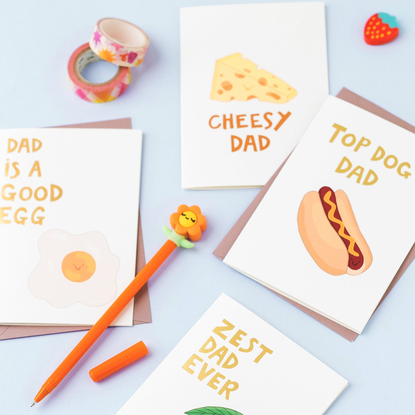 Collection of hand drawn Father's Day cards