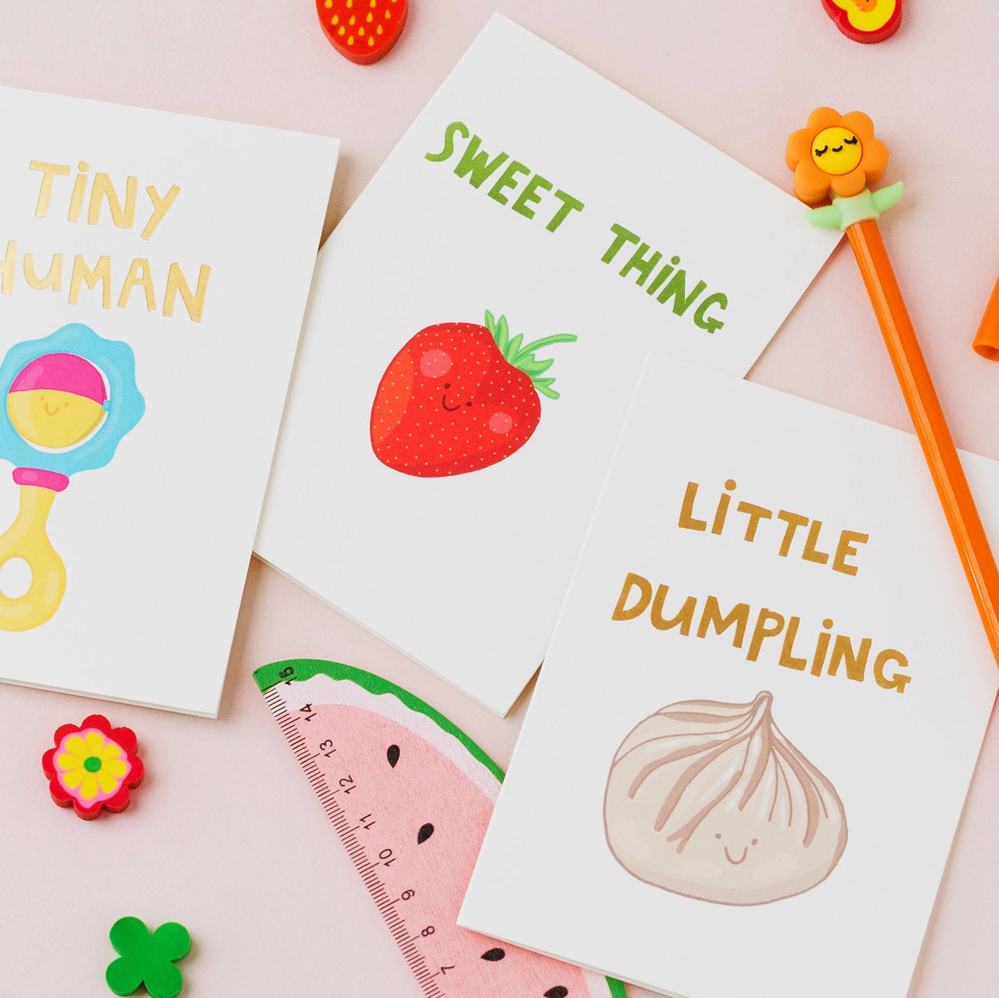 Collection of hand drawn baby cards from You've Got Pen On Your Face