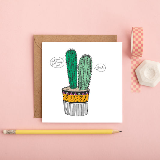 A Pricks Greeting Card from You've Got Pen on Your Face.