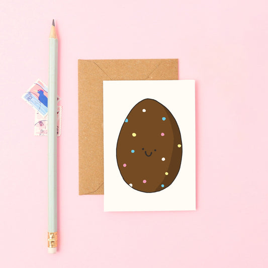 Cute Mini Chocolate Egg Easter Card