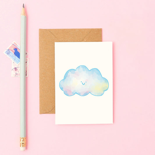 Cute mini cloud card for new baby