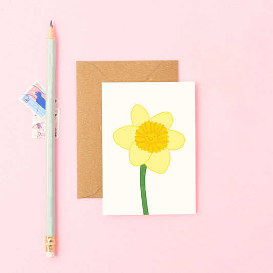 Cute Mini Daffodil Card - Perfect For Easter