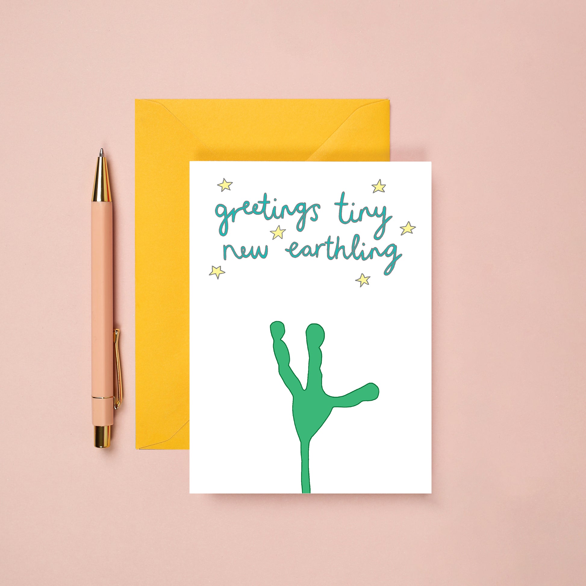 Greetings Earthling New Baby Card from You've Got Pen on Your Face.
