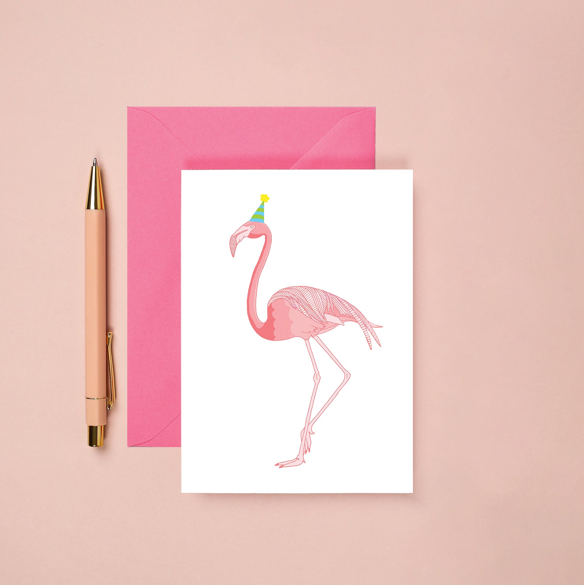 A Flamingo Birthday Card from You've Got Pen on Your Face.