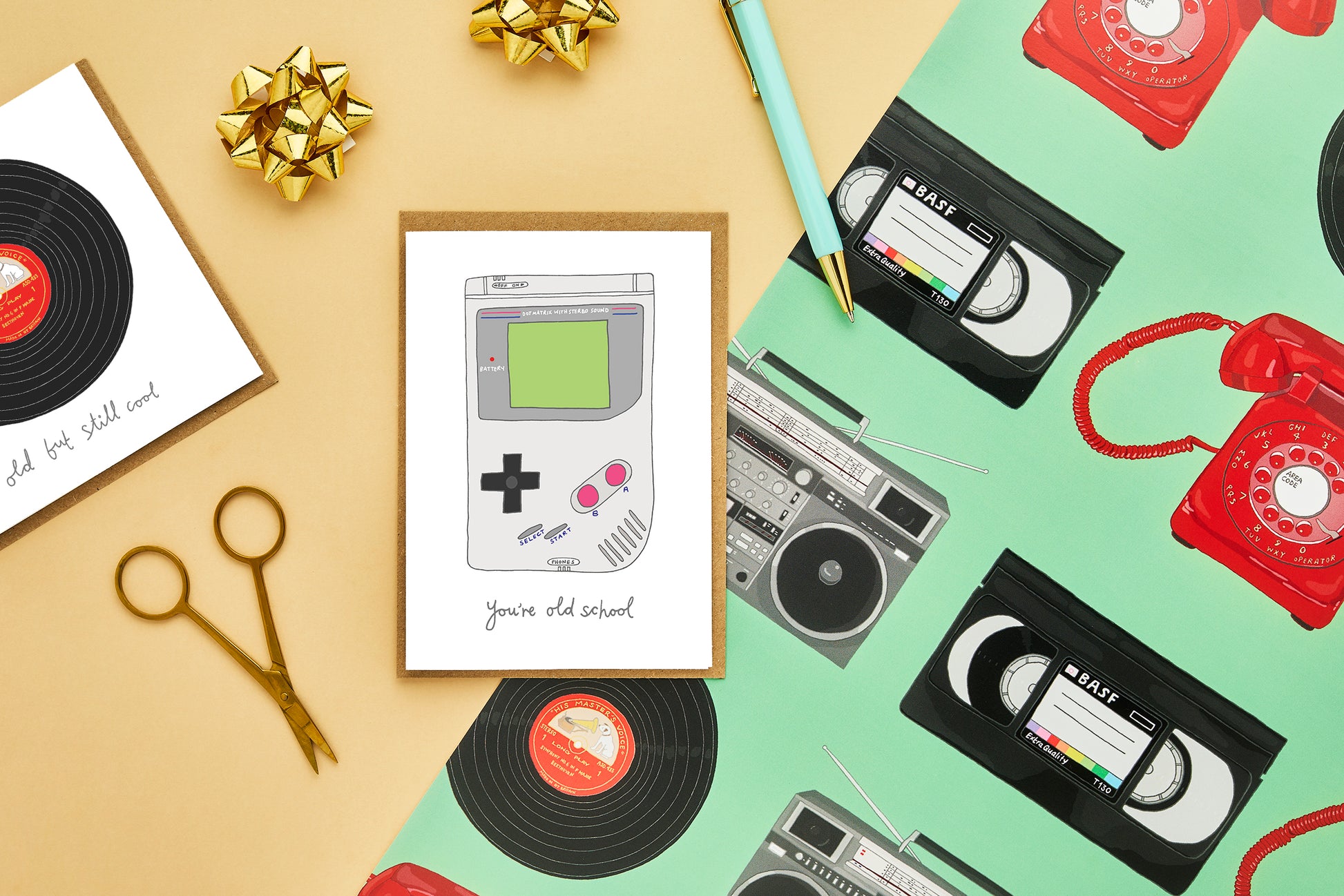 A gamers birthday card featuring a hand drawn game boy