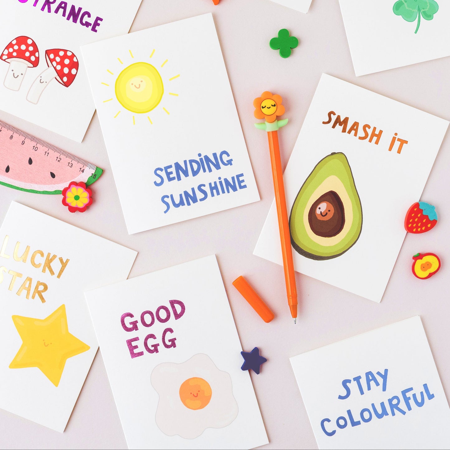 Collection of hand drawn greeting cards from You've Got Pen On Your Face