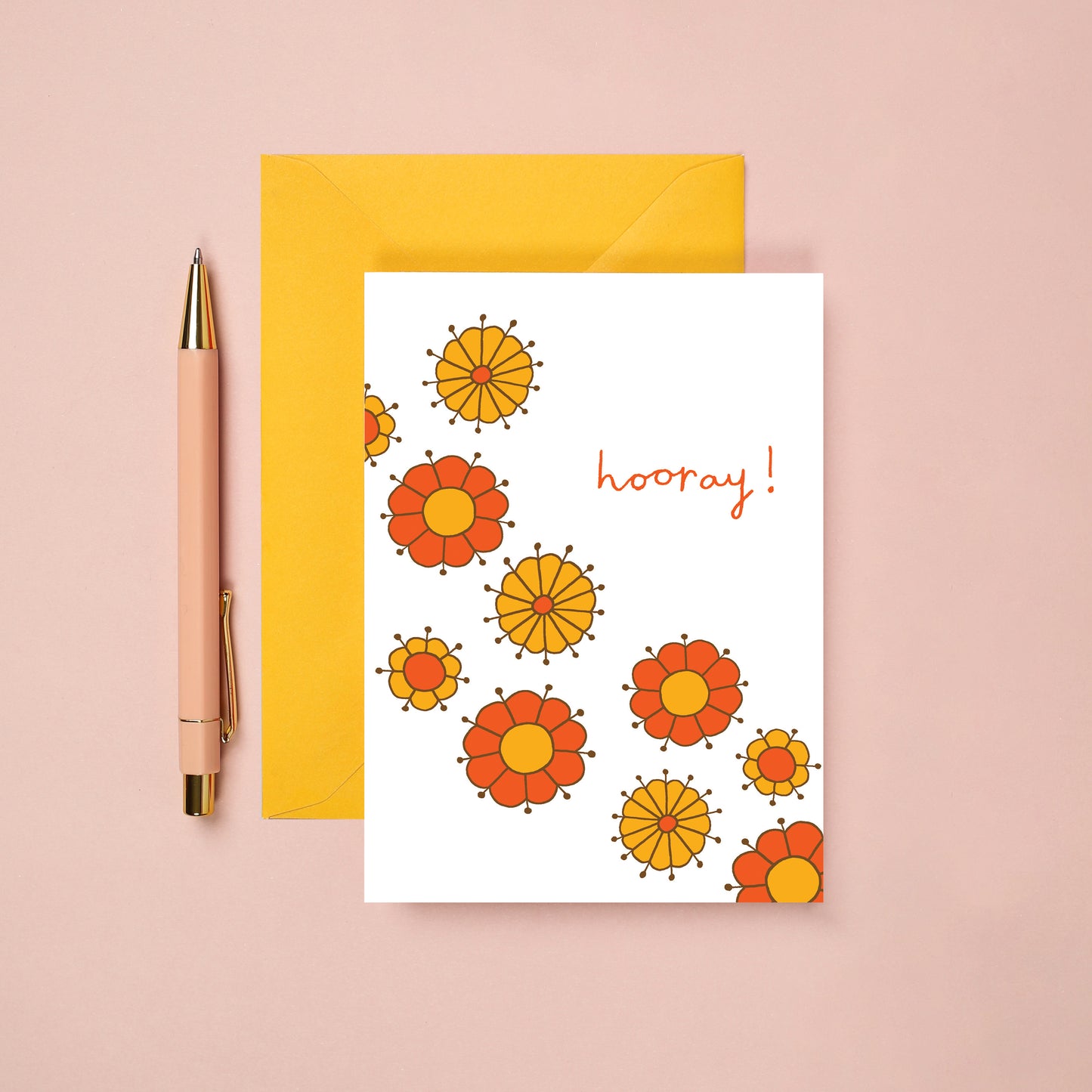 A Floral Hooray Greeting Card from You've Got Pen on Your Face.