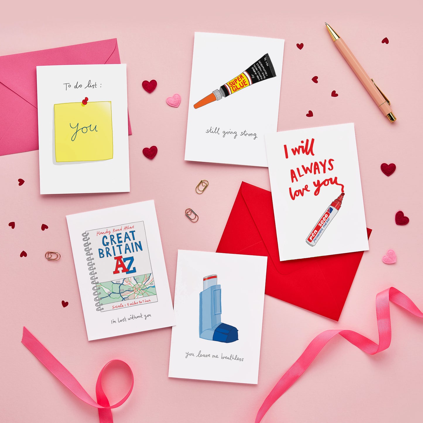 Love and Anniversary cards from You've got pen on your face