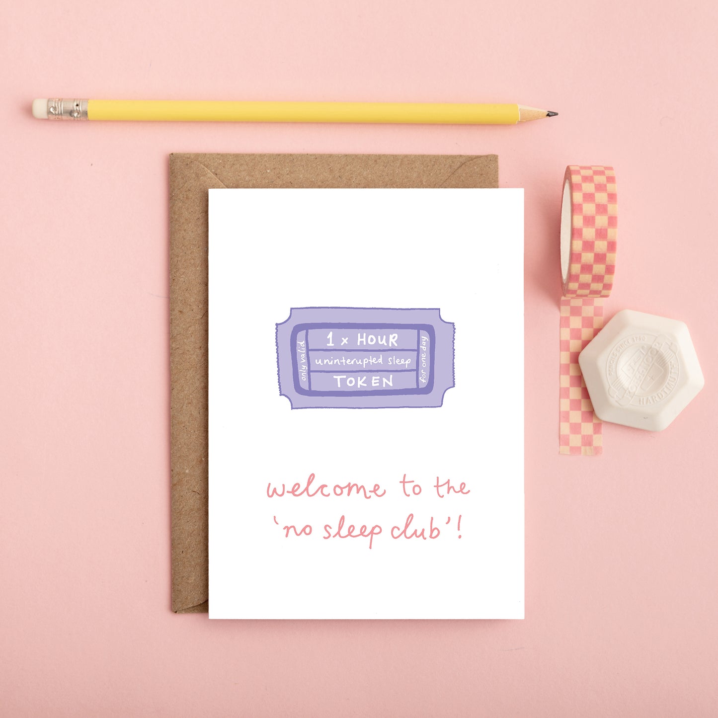 A No Sleep Club New Parent Card from You've Got Pen on Your Face.