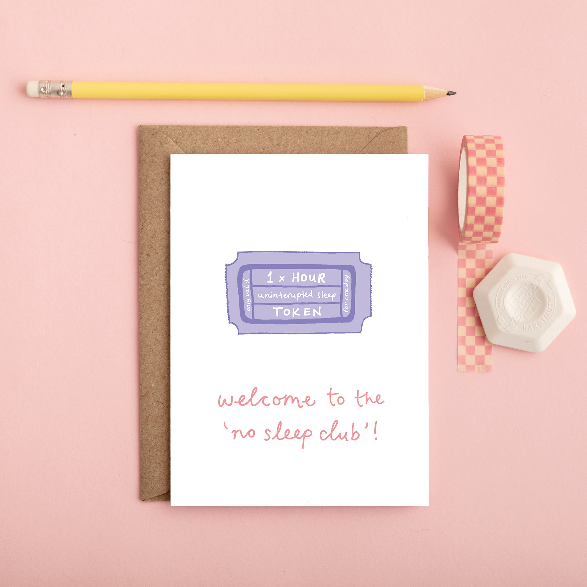 A No Sleep Club New Parent Card from You've Got Pen on Your Face.