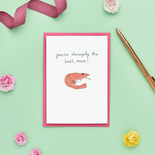 A Shrimply The Best Mother's Day Card from You've Got Pen on Your Face.