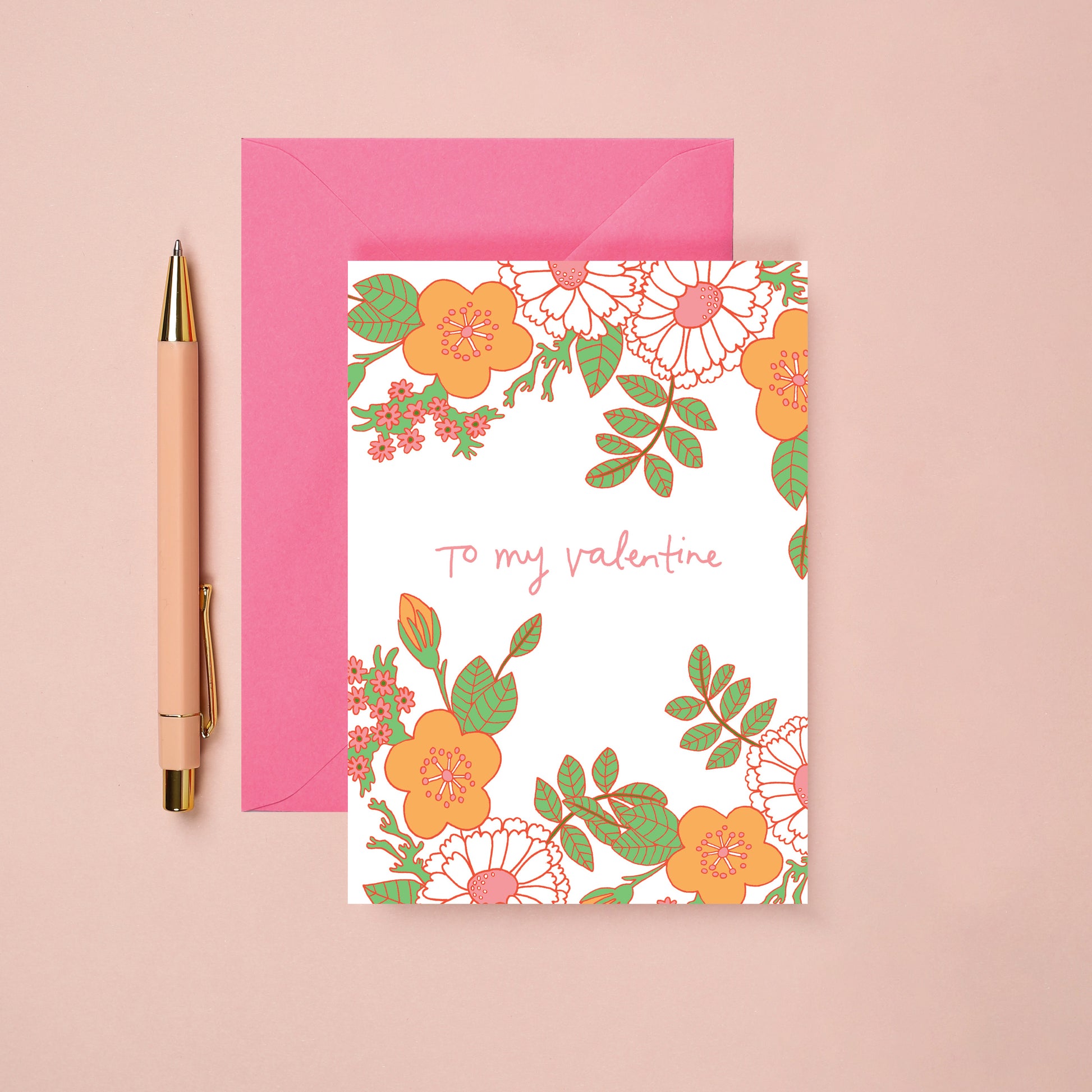 A Floral Valentine's Card from You've Got Pen on Your Face.