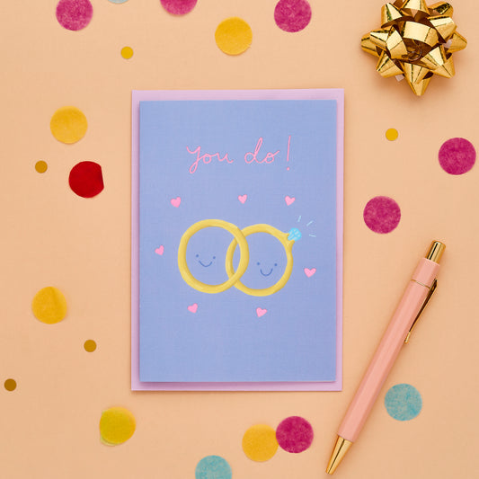You Do Funny Wedding Card Featuring A Pair Of Wedding Rings