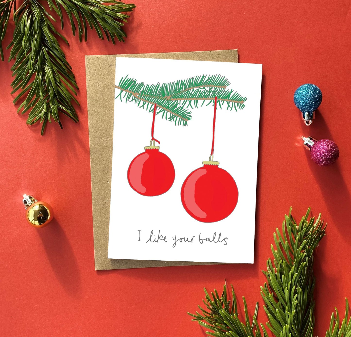 Funny Male Christmas Card from You've Got Pen on Your Face.