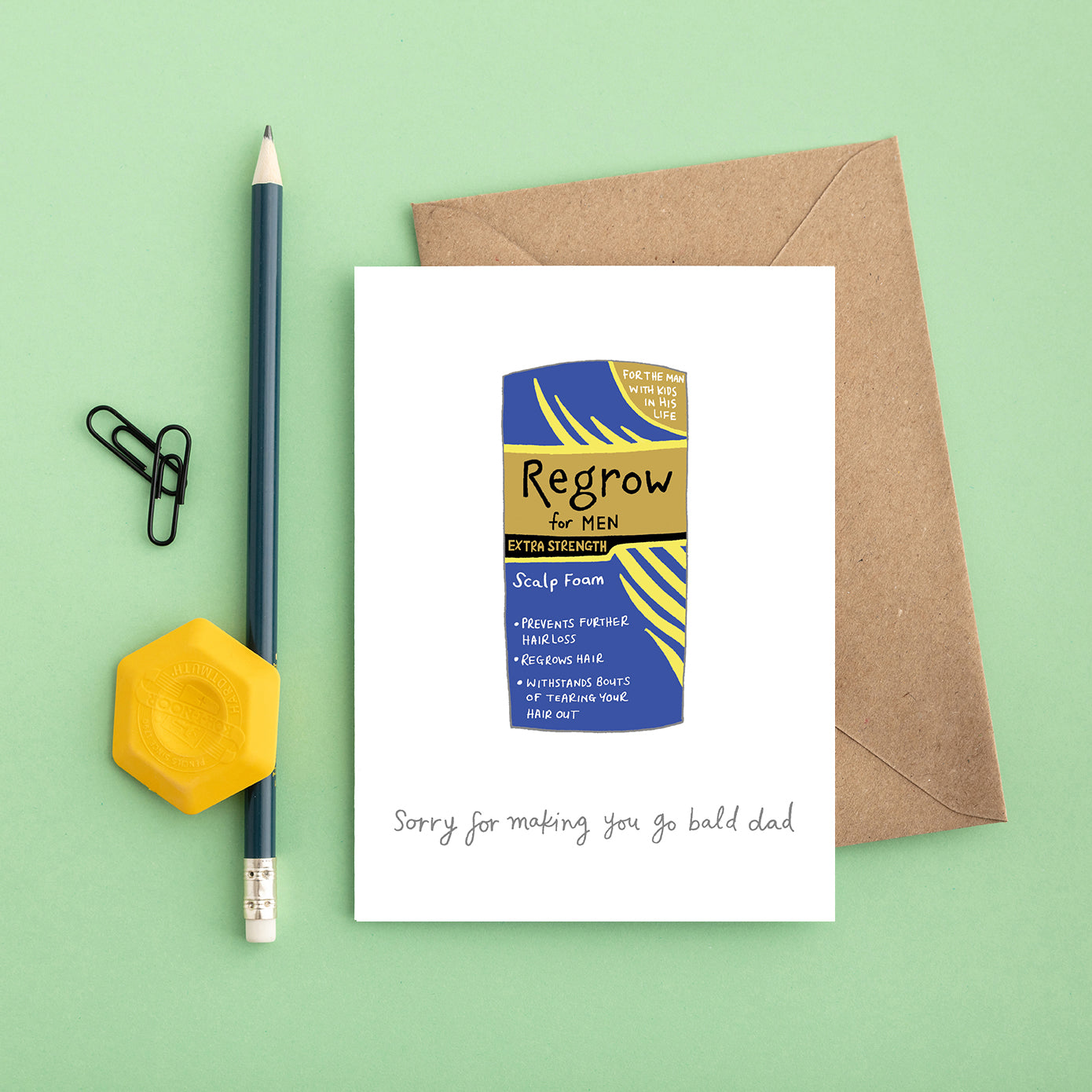 A Rogain Father's Day Card from You've Got Pen on Your Face.