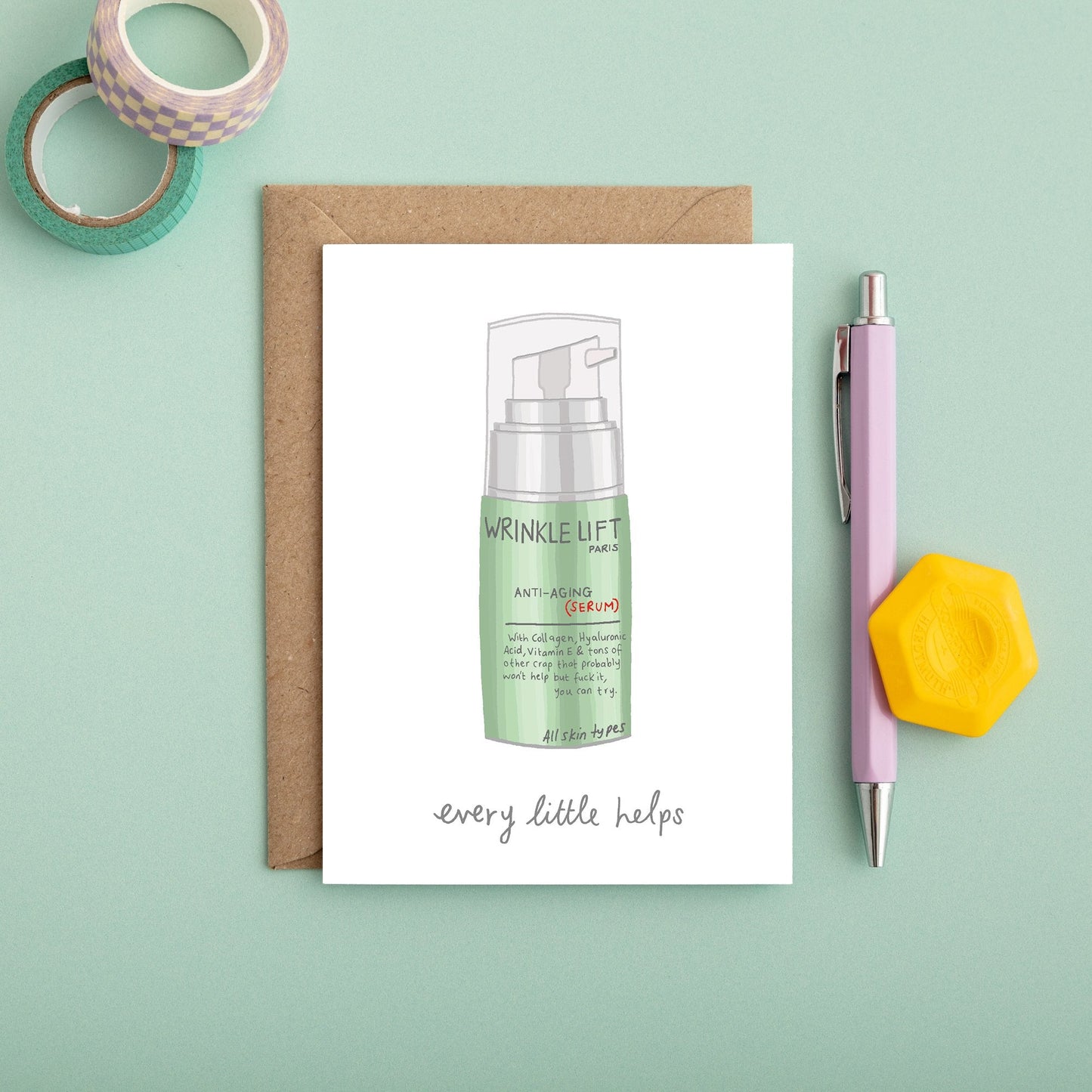 A Wrinkle Cream Birthday Card from You've Got Pen on Your Face.