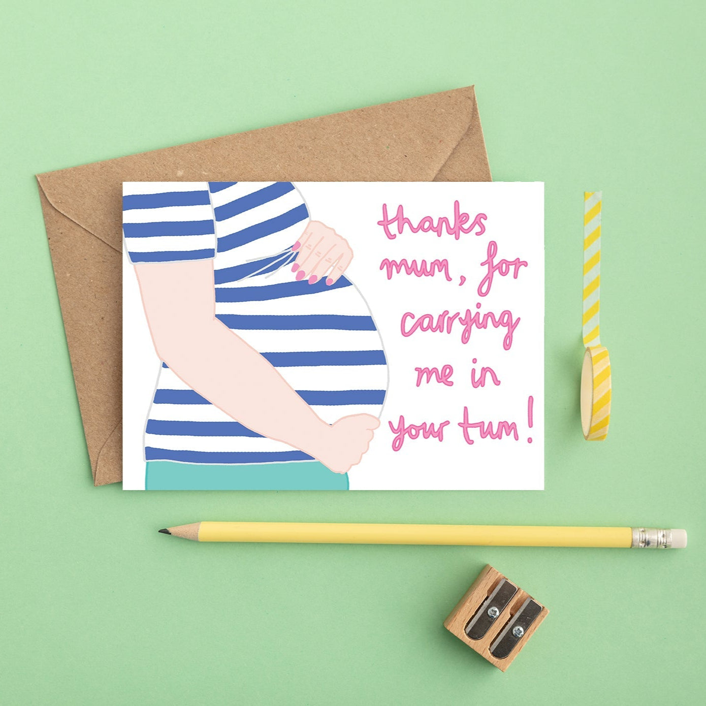 A Mum Tum Pregnancy Card from You've Got Pen on Your Face.