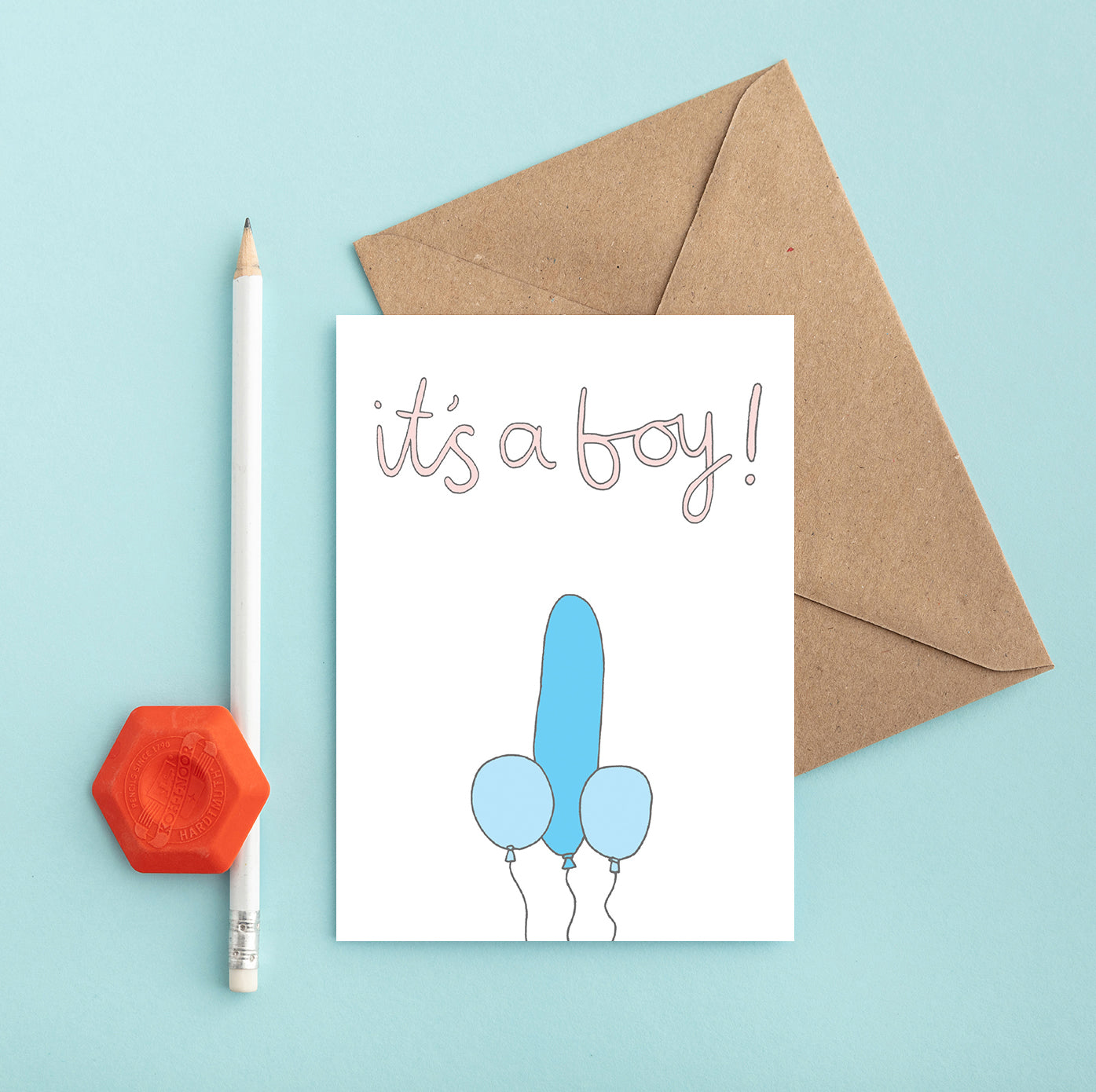 A Boy Baby Card from You've Got Pen on Your Face.