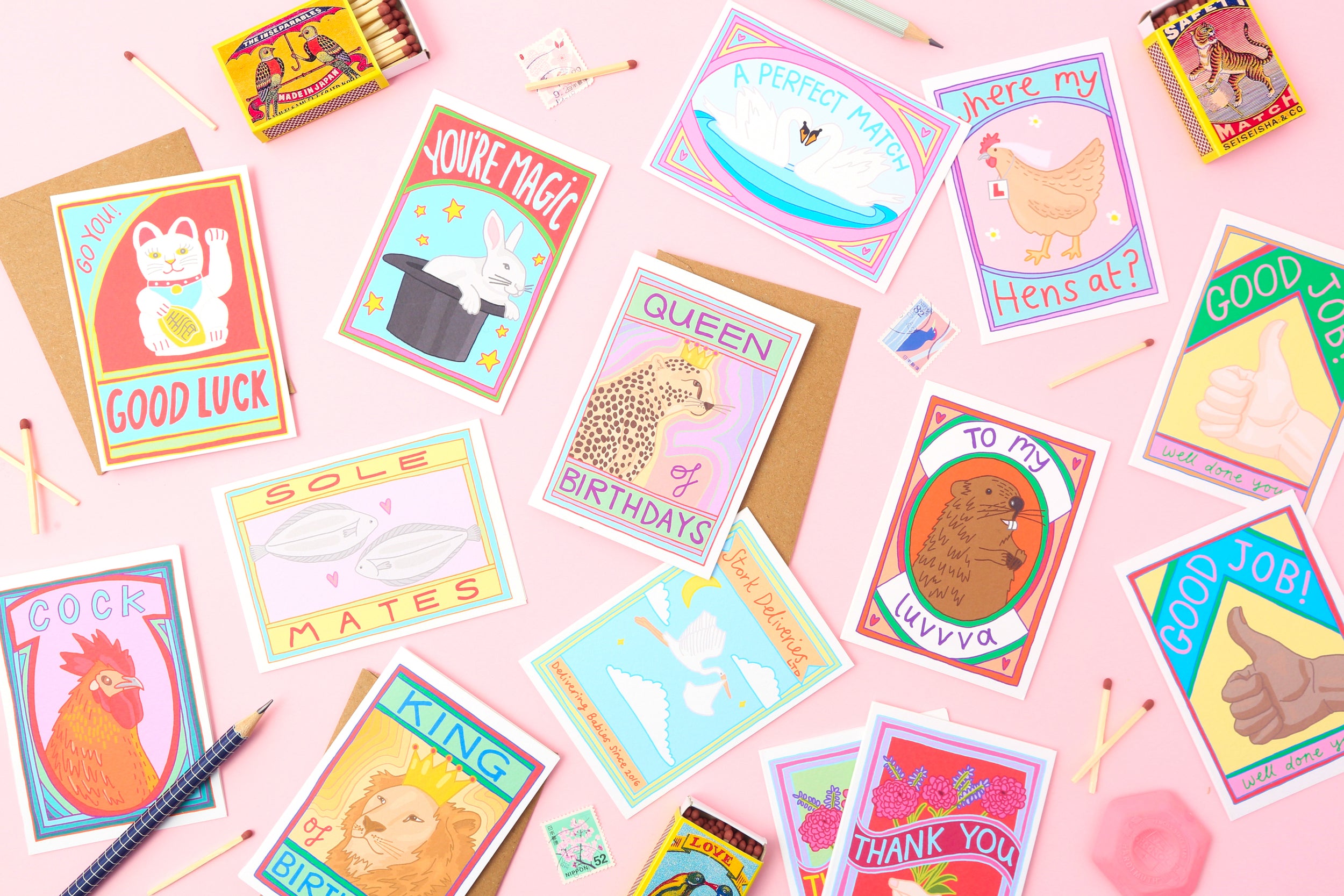 Matchbox Minis | A7 Greeting Cards | You've Got Pen On Your Face – You ...