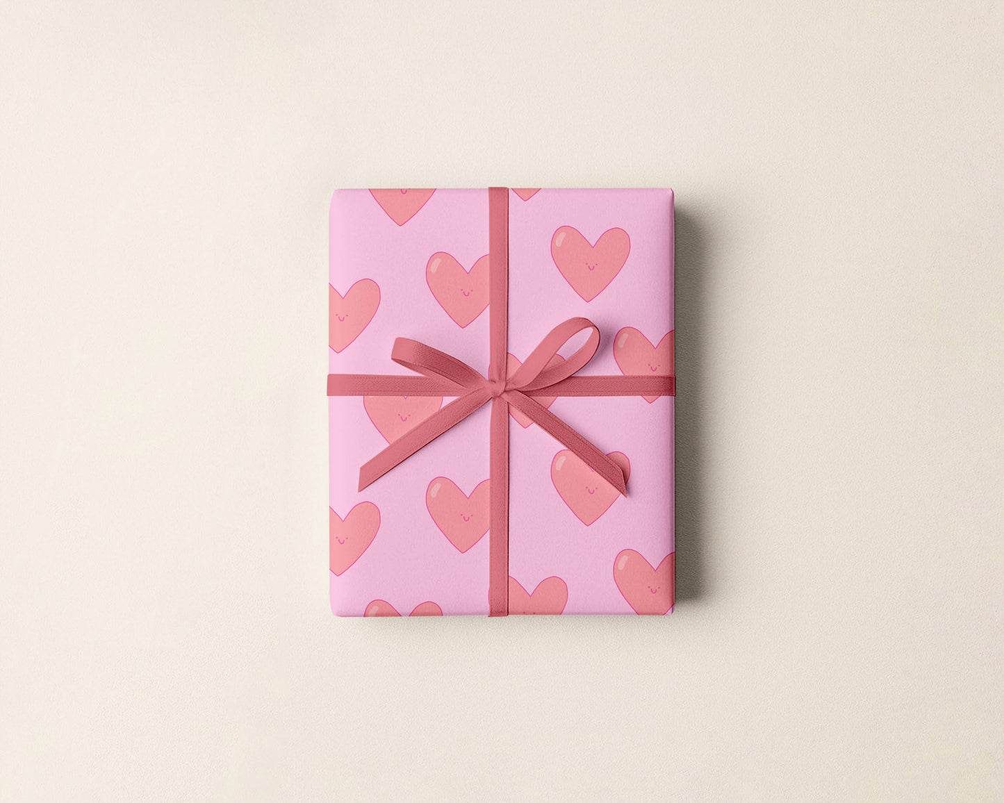 Pink Heart Gift Wrap | Love Gift Wrap | Valentine's Wrap
