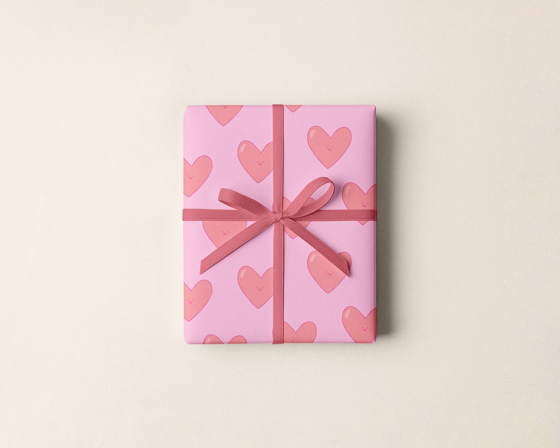Pink Heart Gift Wrap | Love Gift Wrap | Valentine's Wrap