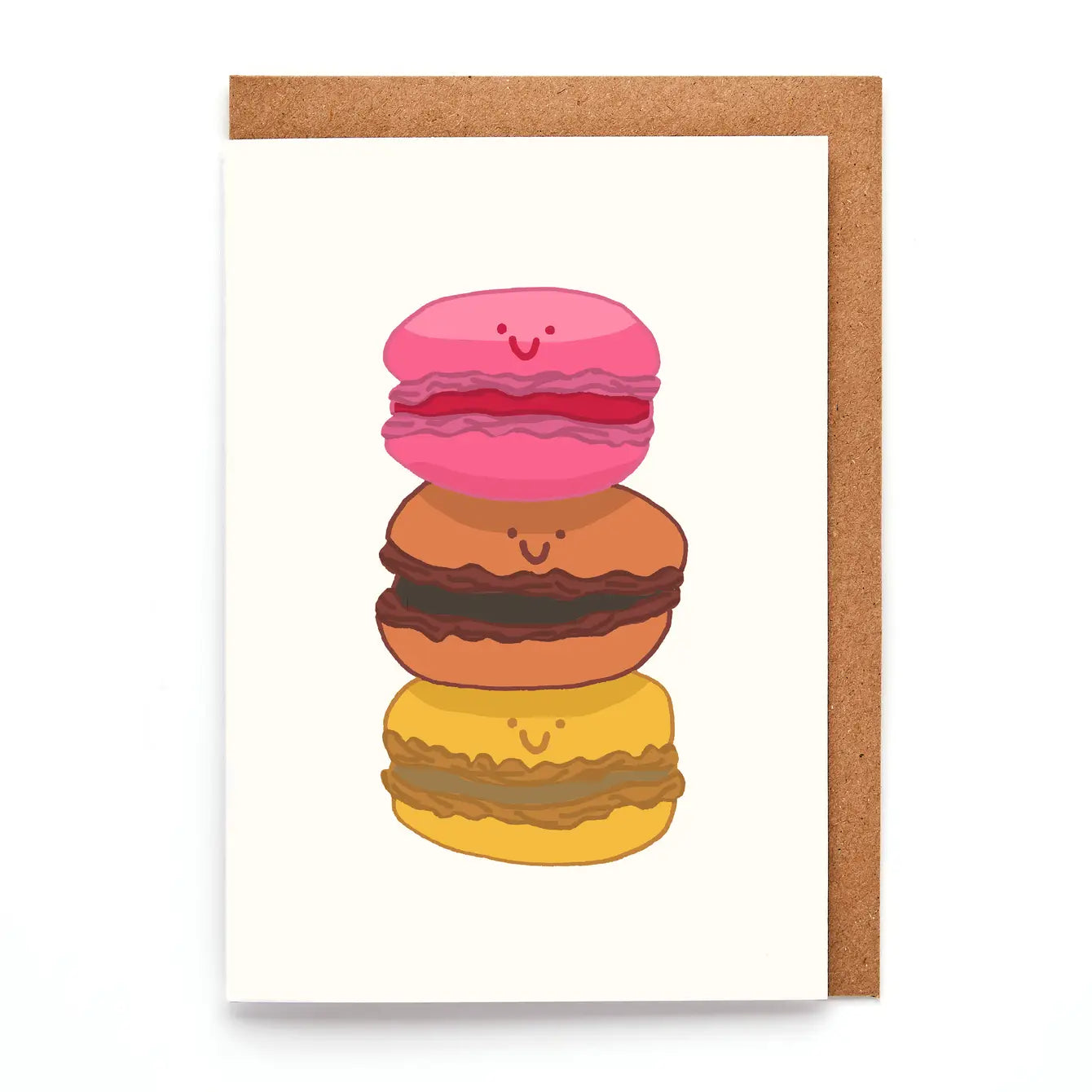Mini Macaron Greeting Card | French Food Card | A7 Gift Topper