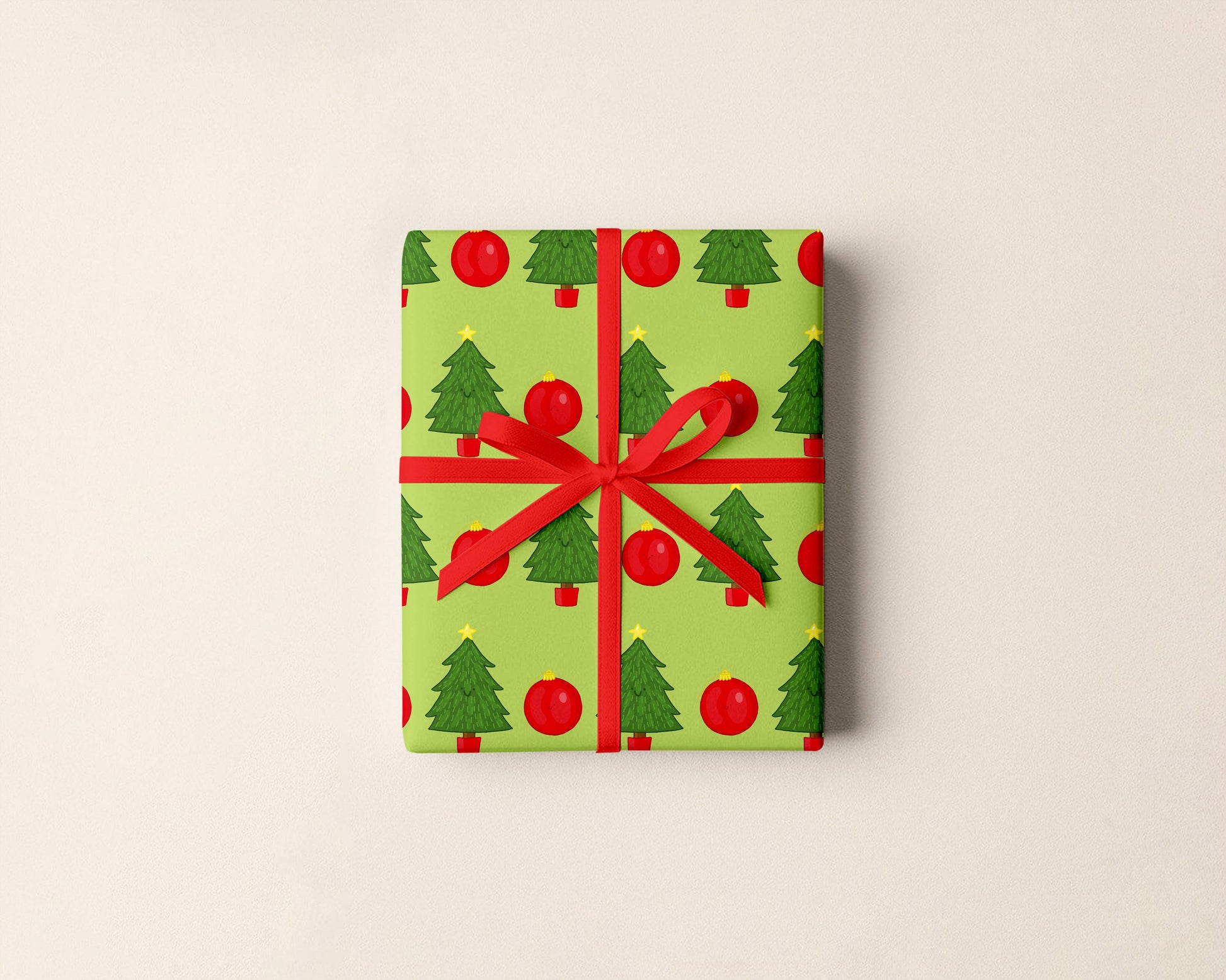 Christmas Tree & Bauble Gift Wrap | Festive Wrapping Paper