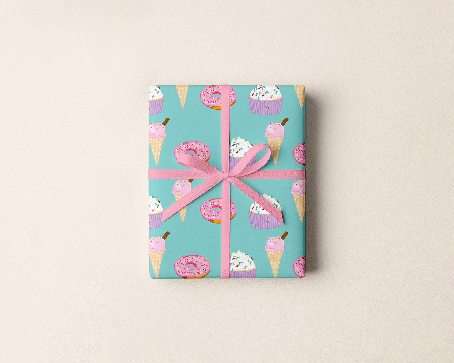 Sweet Treat Gift Wrap | Cupcake & Doughnut Wrapping Paper
