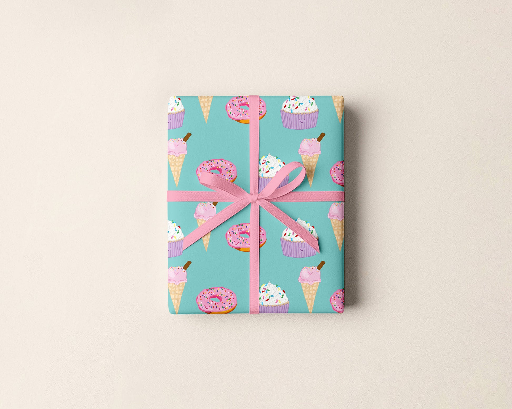 Sweet Treat Gift Wrap | Cupcake & Doughnut Wrapping Paper