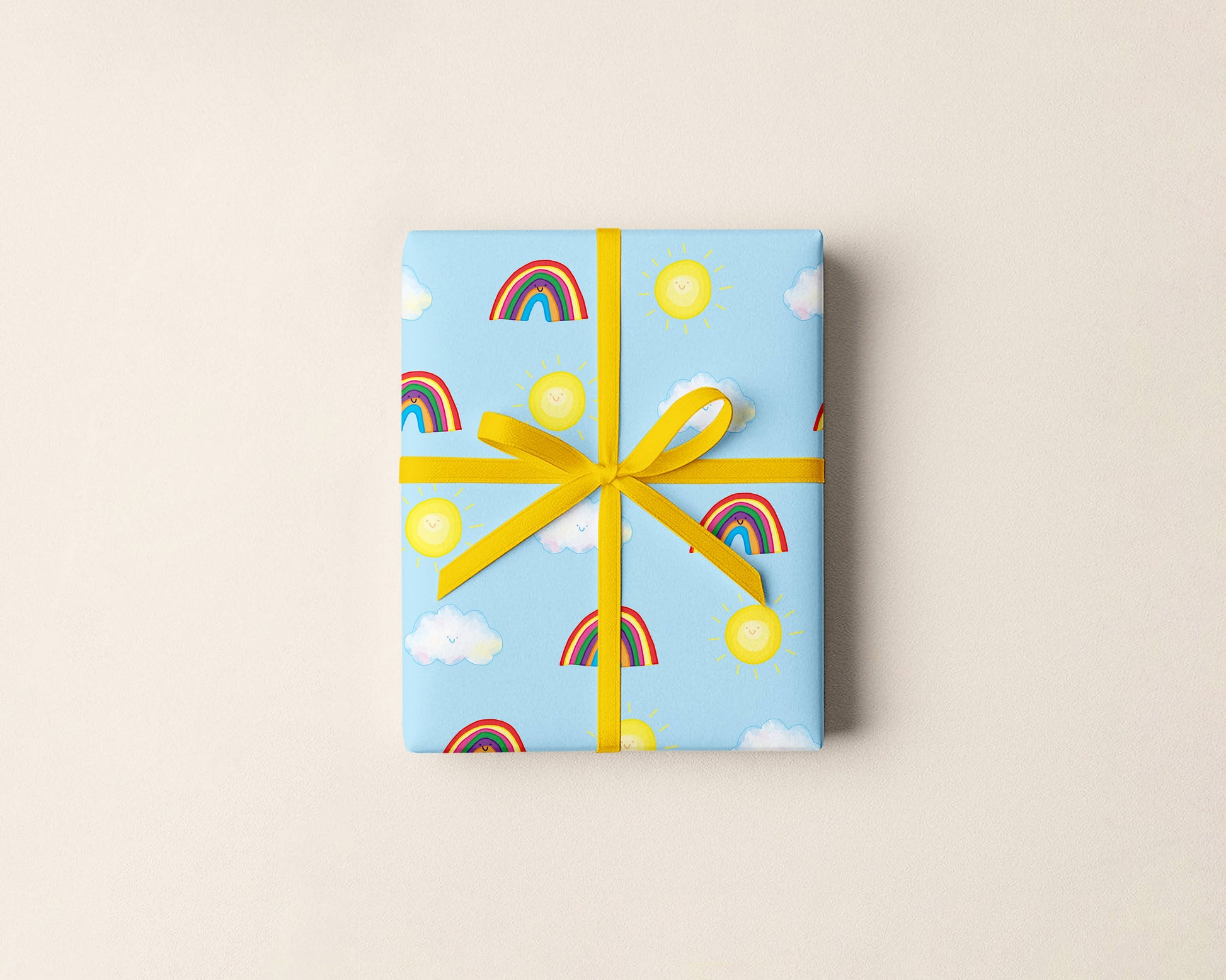 Rainbow Sunshine Gift Wrap | Children's Wrapping Paper