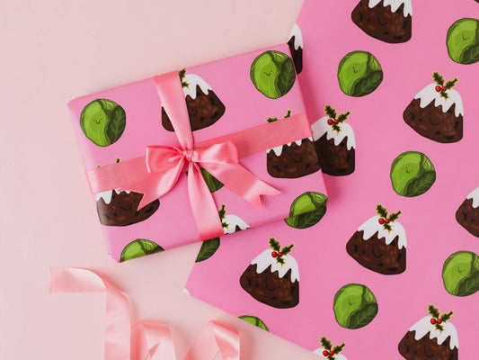 Christmas Pudding Gift Wrap | Festive Wrapping Paper