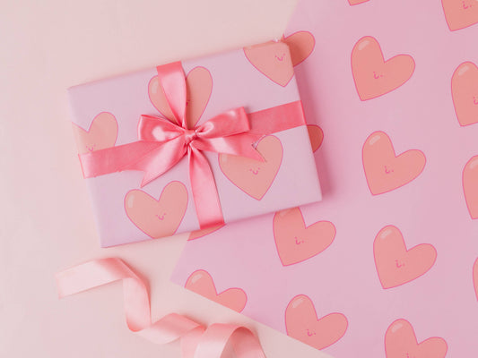 Pink Heart Gift Wrap | Love Gift Wrap | Valentine's Wrap