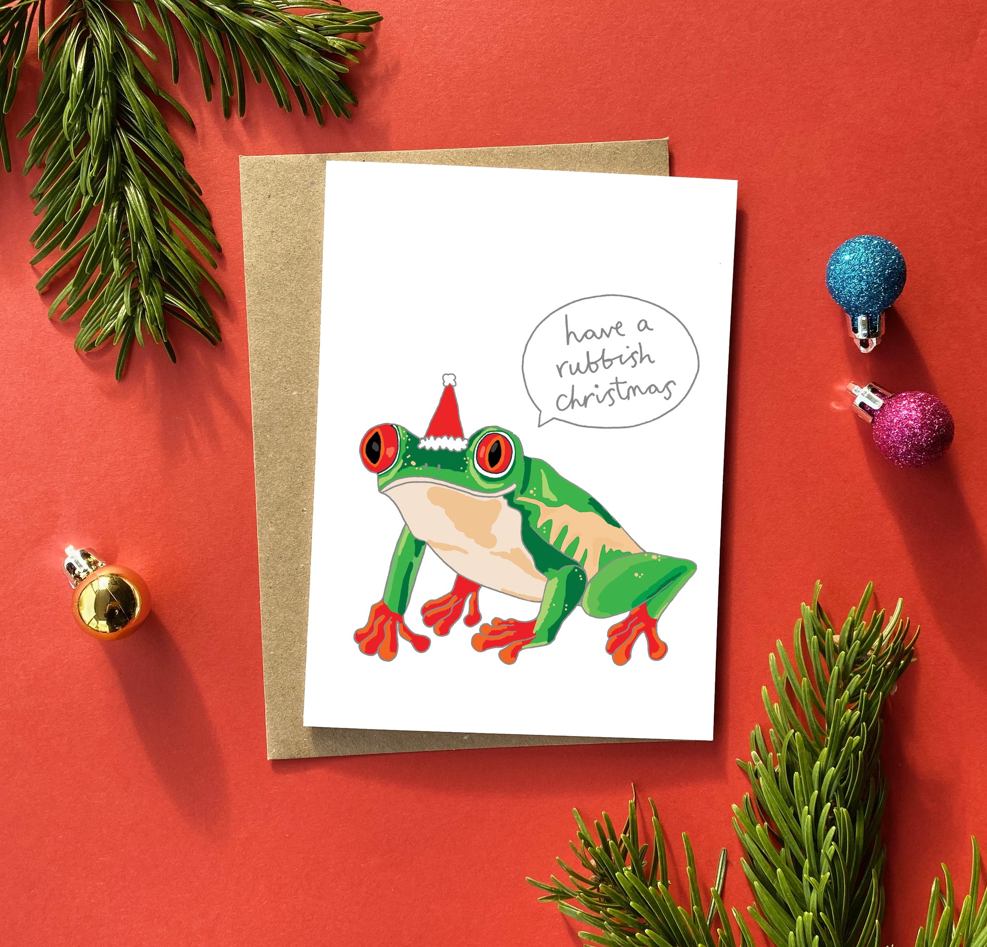 A Rubbish Frog Christmas Card from You've Got Pen on Your Face.