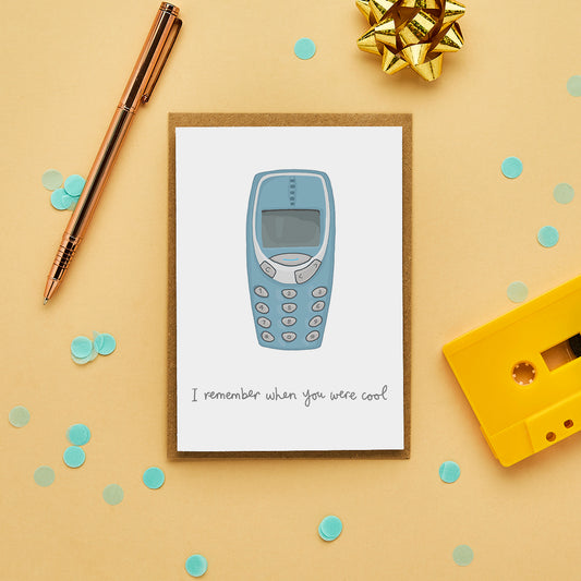 A Funny Birthday Card Featuring An Illustration Of A Nokia Mobile Phone