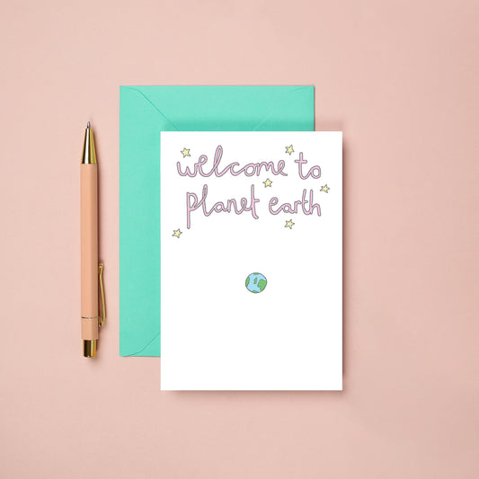 A Planet Earth Baby Card from You've Got Pen on Your Face.