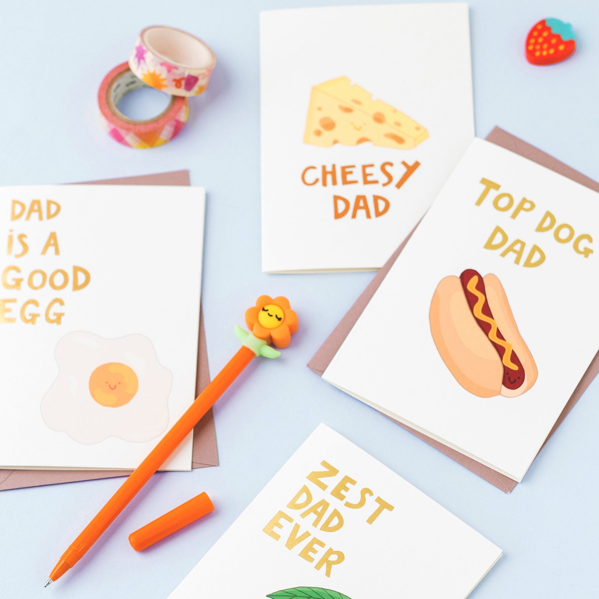 Collection of hand drawn Father's Day cards