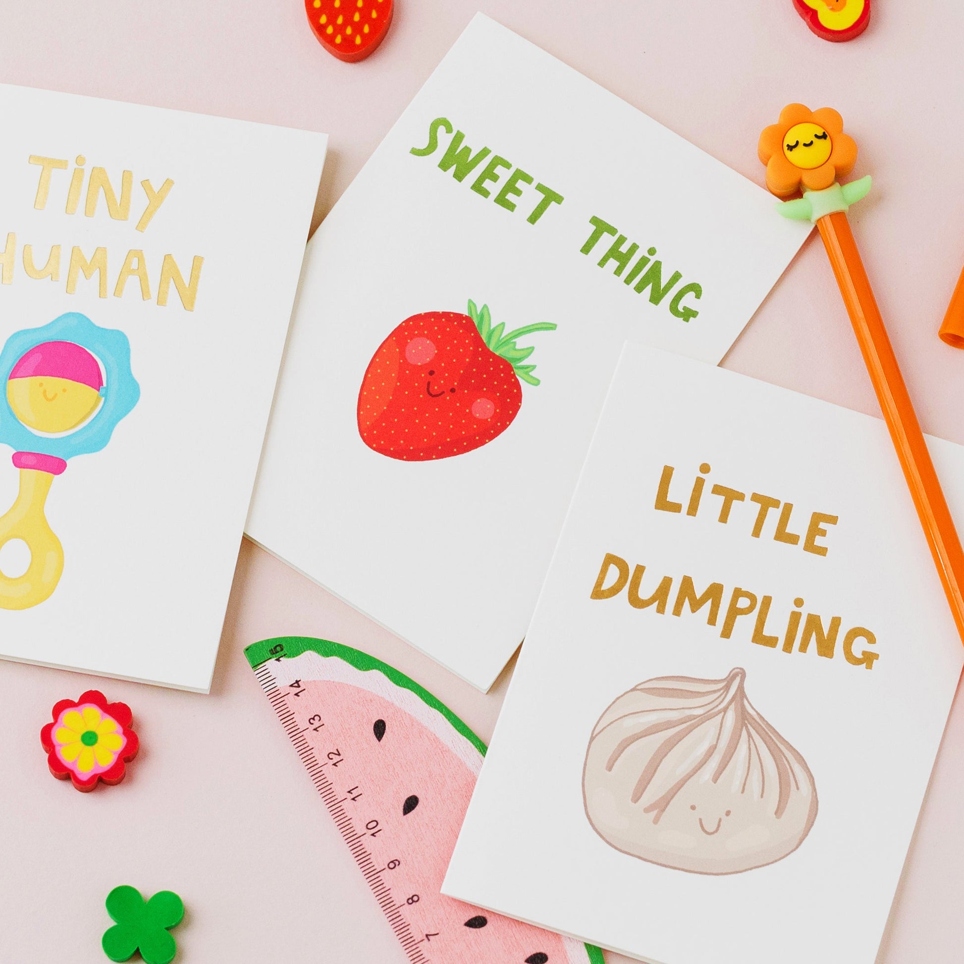 Collection of hand drawn baby cards from You've Got Pen On Your Face