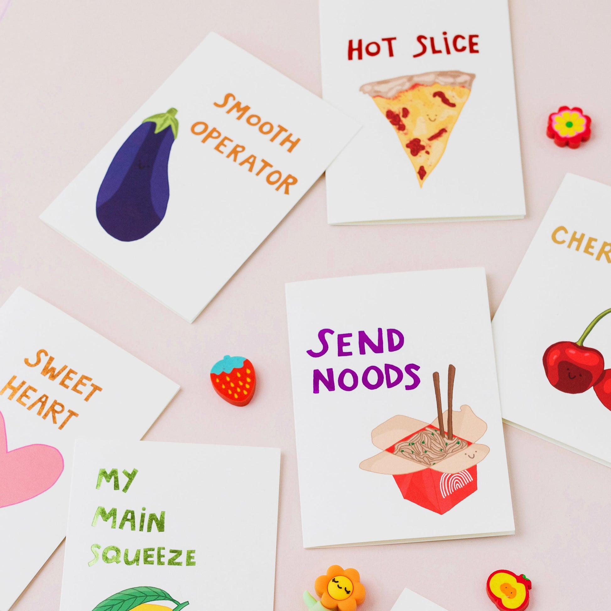 Collection of flirty greeting cards from You've Got Pen On Your Face