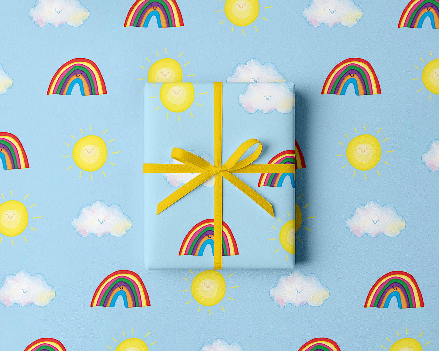 Rainbow Sunshine Gift Wrap | Children's Wrapping Paper