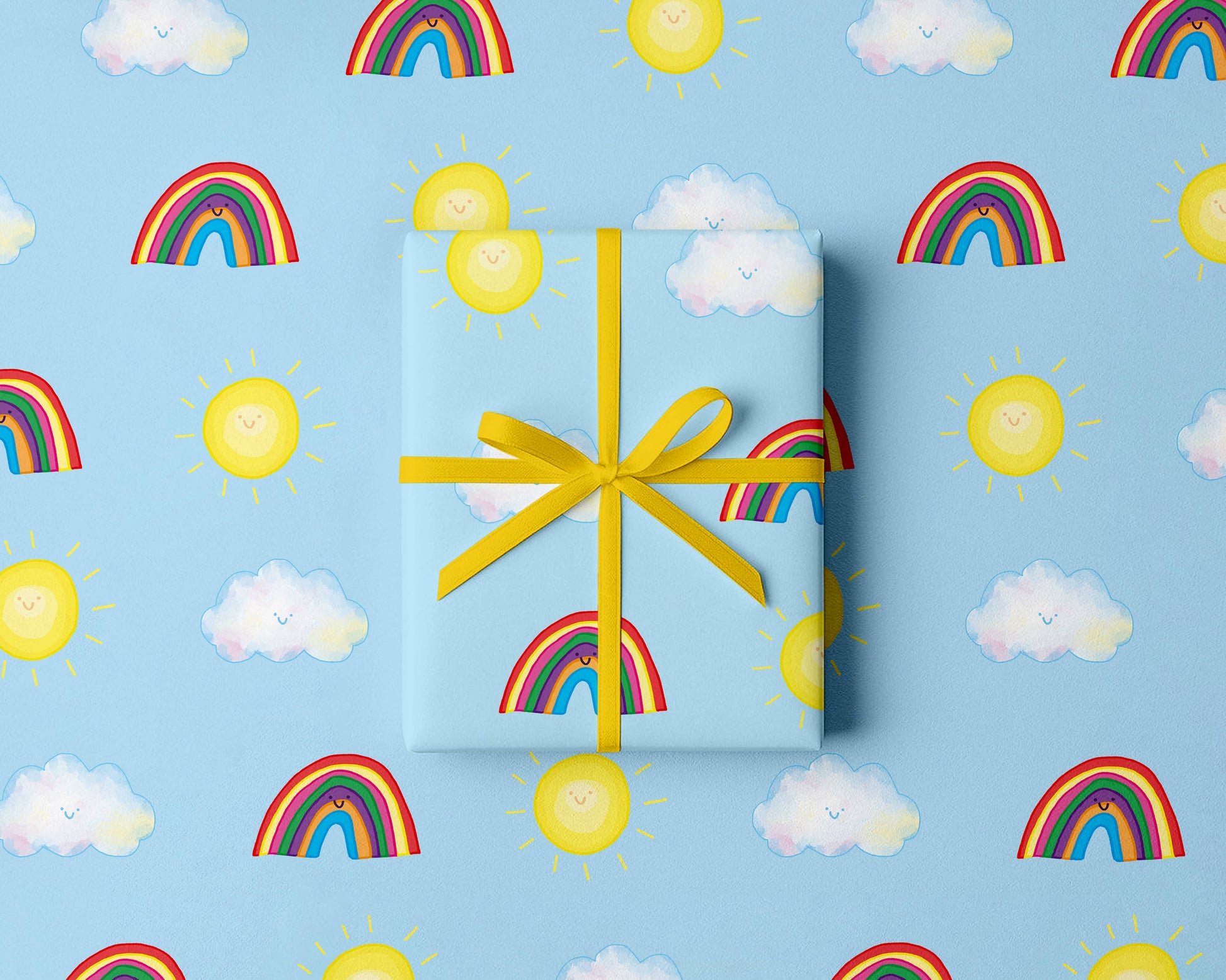 Rainbow Sunshine Gift Wrap | Children's Wrapping Paper