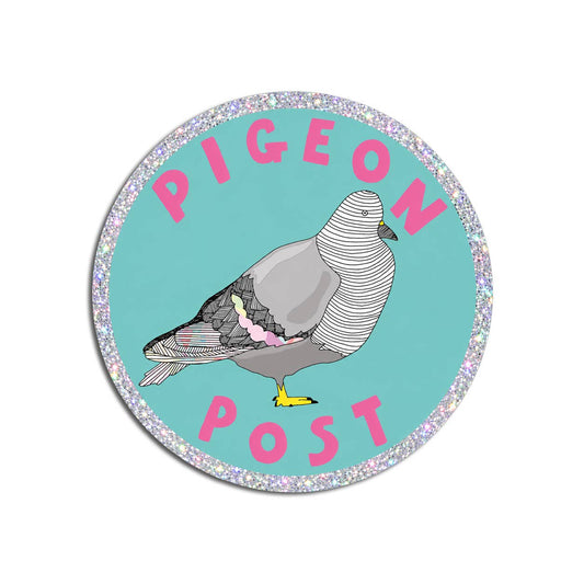 Pigeon Post | Pigeon Holographic Glitter Sticker