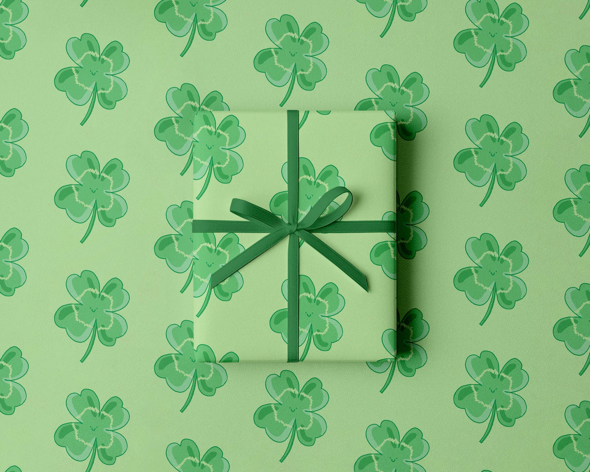 Four Leaf Clover Gift Wrap | St Patrick's Day Wrap