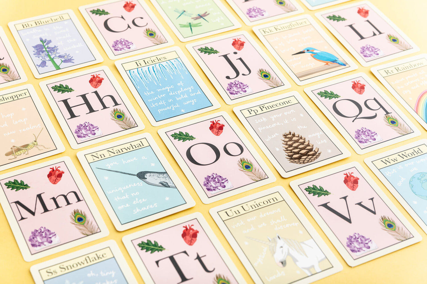 A set of A-Z of wonders alphabet flashcards from You've Got Pen on Your Face