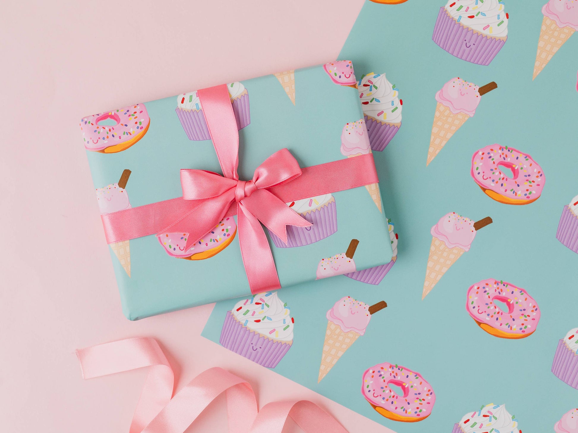 Sweet Treat Gift Wrap | Cupcake & Doughnut Wrapping Paper