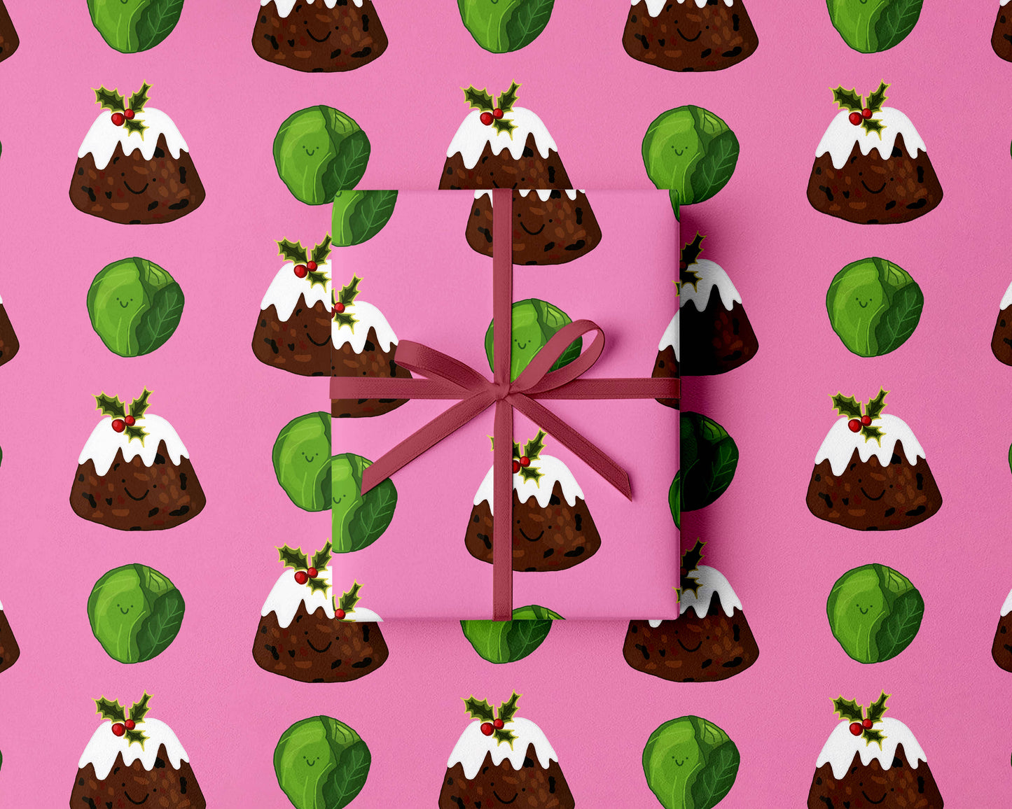 Christmas Pudding Gift Wrap | Festive Wrapping Paper