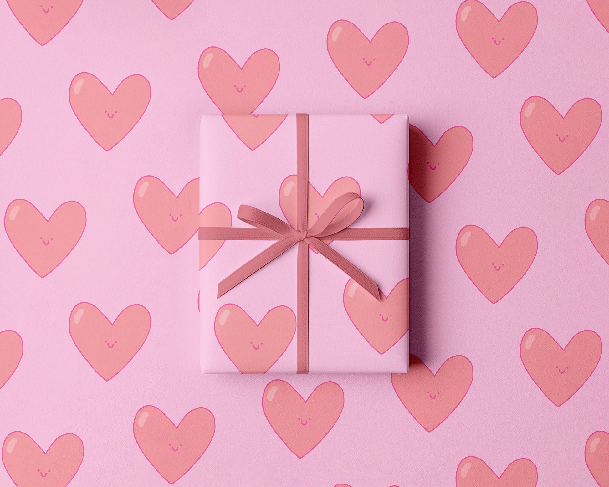 Pink Heart Gift Wrap | Love Gift Wrap | Valentine's Wrap