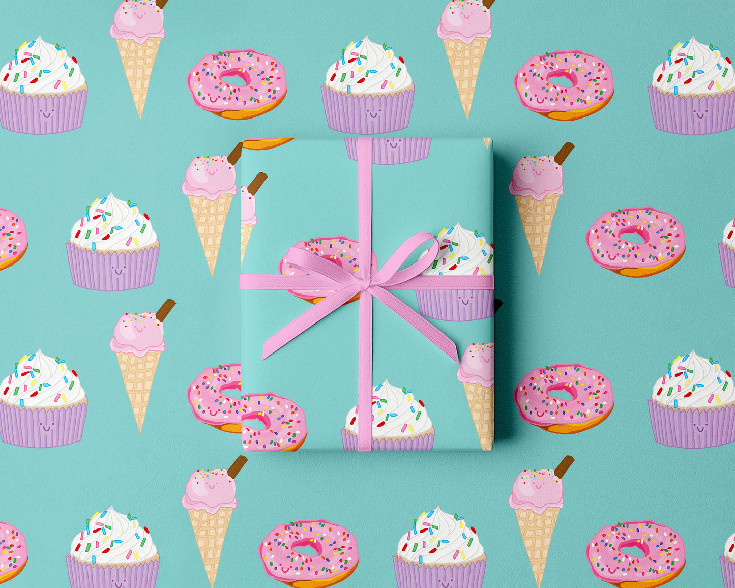 Sweet Treat Gift Wrap | Cupcake & Doughnut Wrapping Paper
