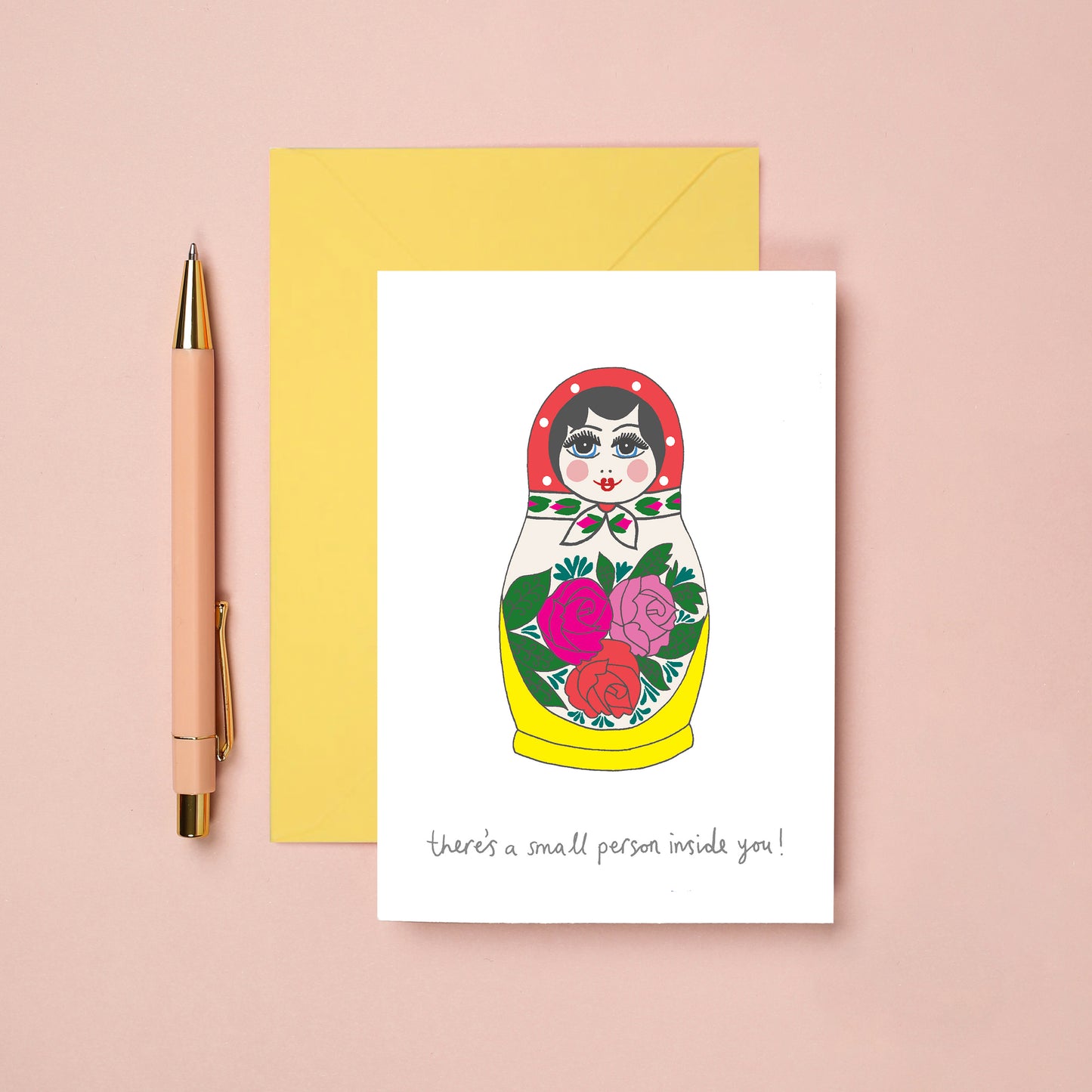 A Russian Doll Pregnancy Card from You've Got Pen on Your Face.